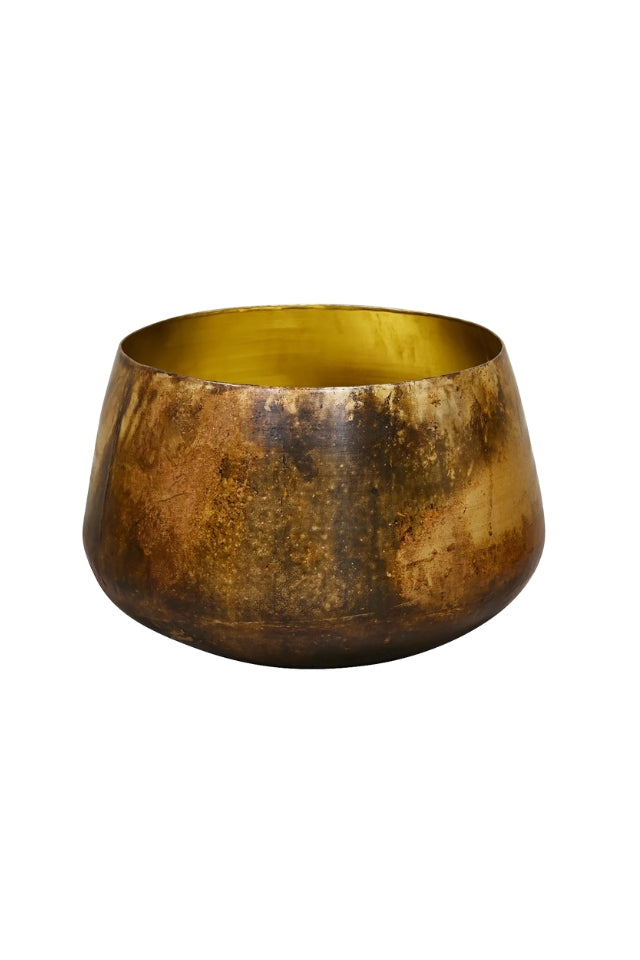 Kelda Metal Pot Jarn - Antique Gold