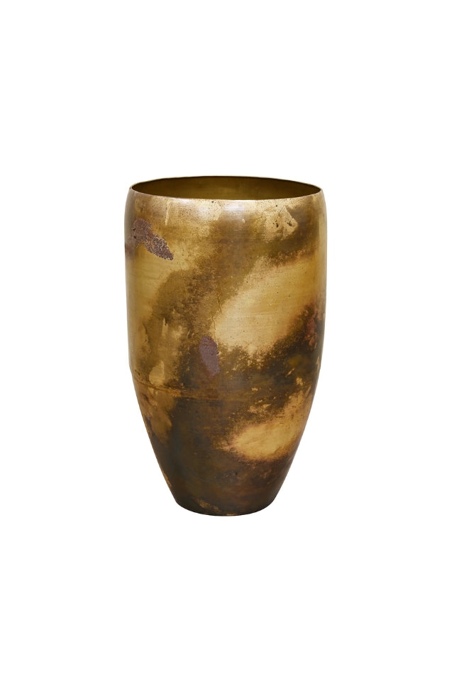Kelda Metal Pot Toria Tall - Antique Gold