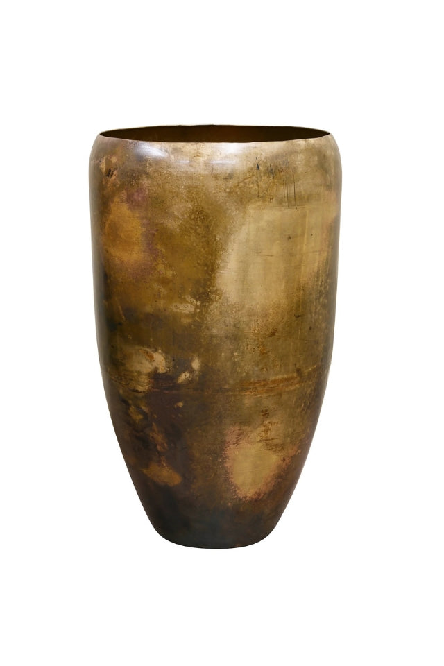 Kelda Metal Pot Toria Tall - Antique Gold