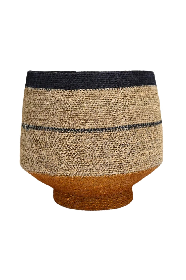 Kintu Collection Sivelle Basket - Natural w/Stripe