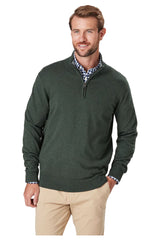 KNIW23025 Gazman High Flex Half Zip Sweater Khaki