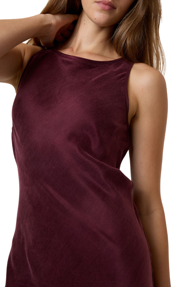 Kathleen Slip Dress - Mahogany