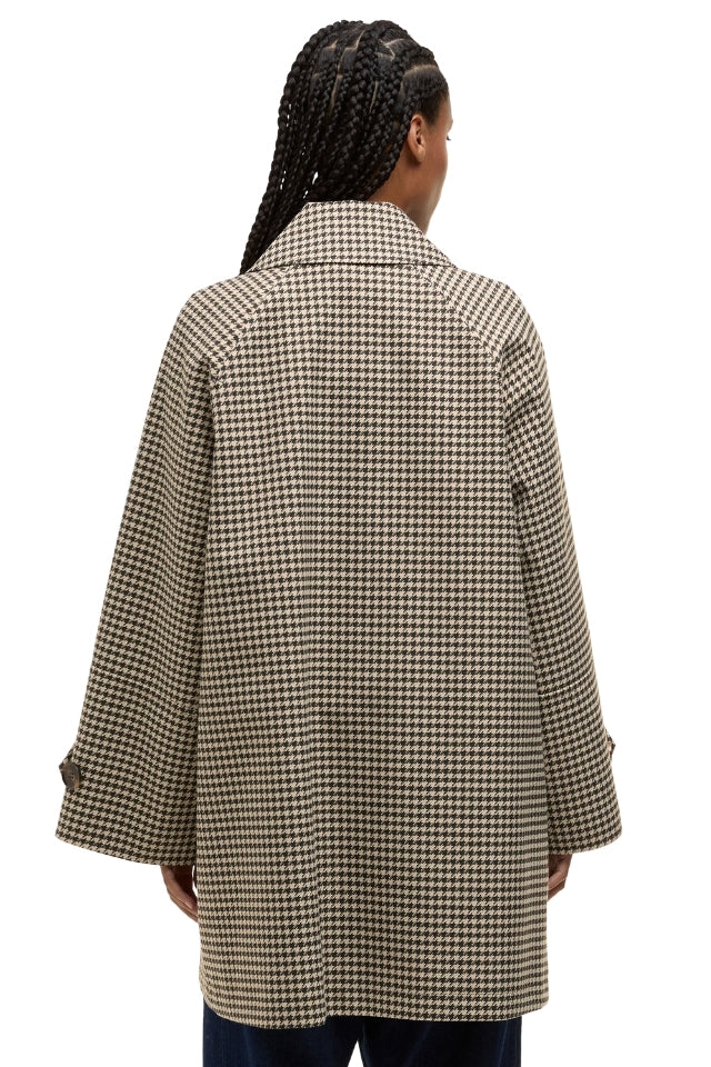 Kennedy Check Showerproof Jacket - Sage Houndstooth/Mist