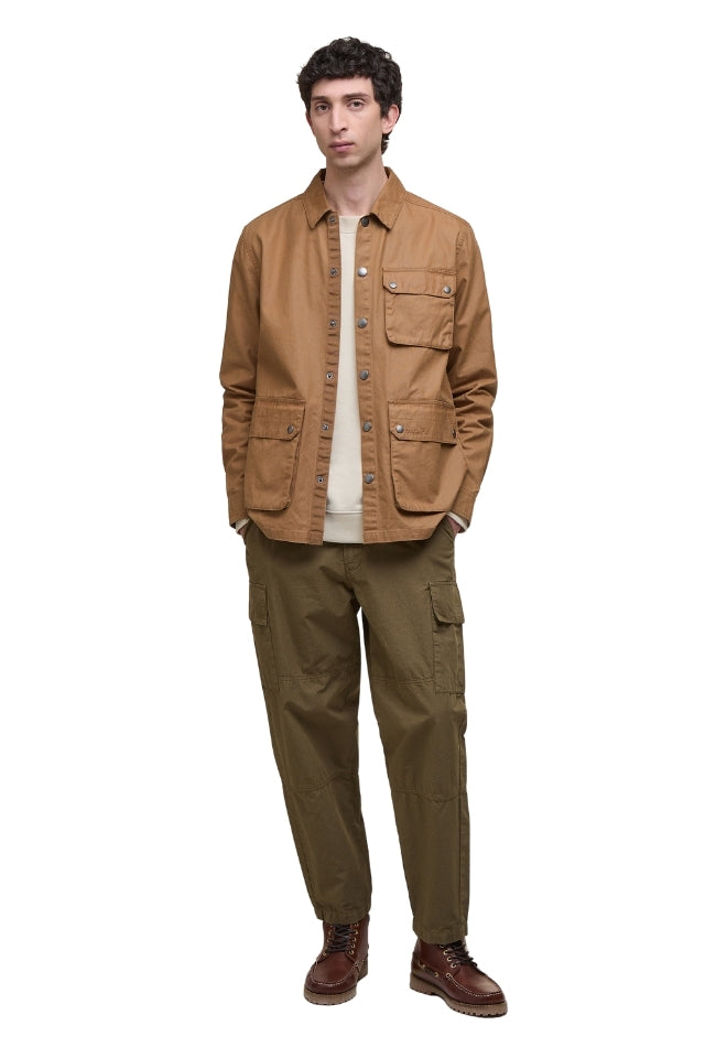 Kippford Regular Canvas Overshirt - Bronze Brown