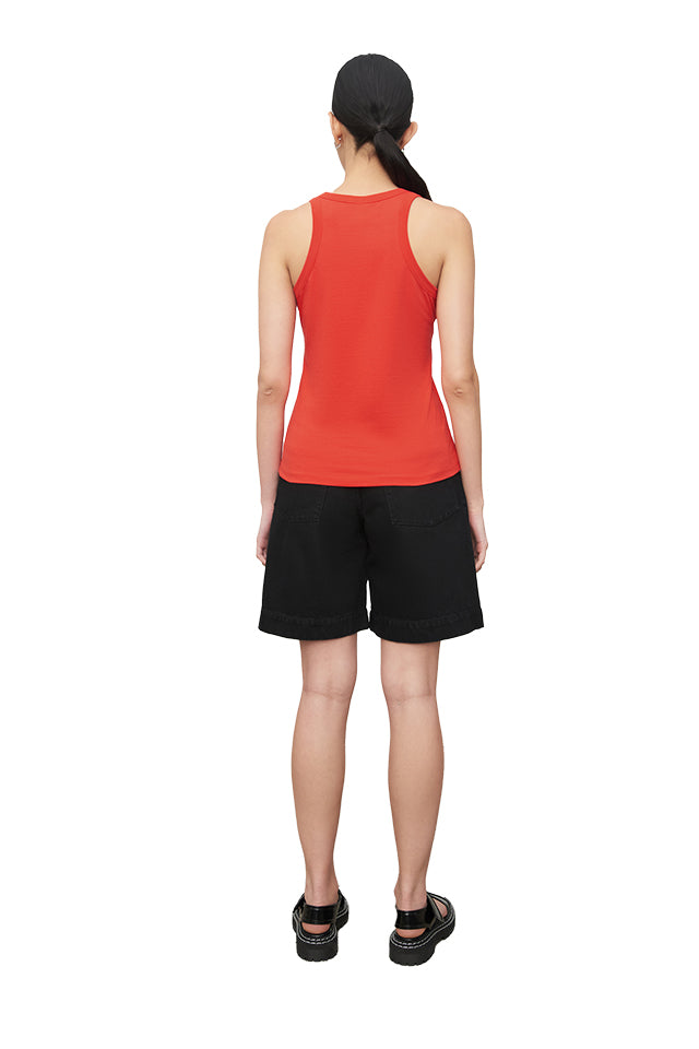 Kowtow KTB009 Racer Back Singlet Neon Red