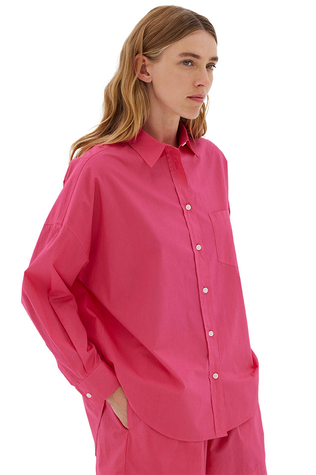 LMCS006 LMND Chiara Classic Shirt Raspberry