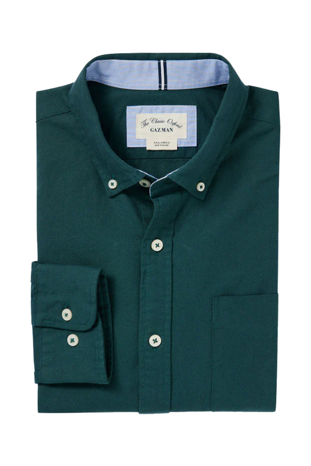 LSHW23020T Gazman Tailored Casual Oxford Shirt Forest 