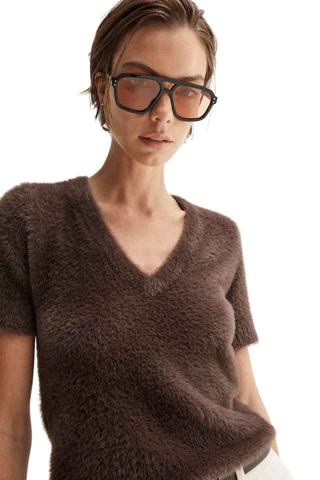 Landon Knit Top - Chocolate