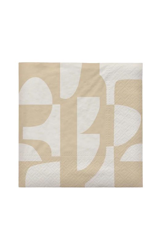 Lara Paper Napkin - Beige, Off White