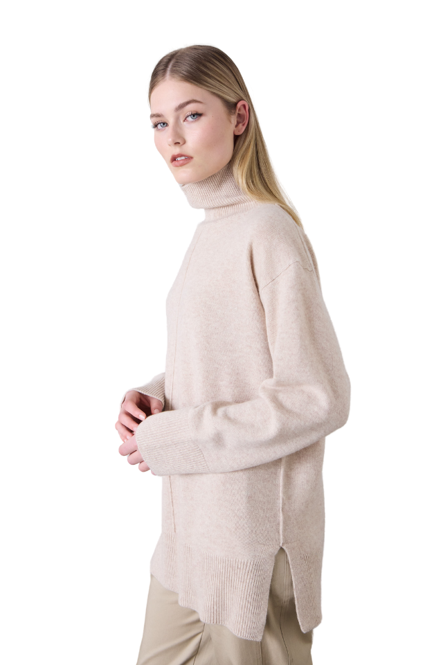 Leisa Knit Sweater - Oatmeal Marle