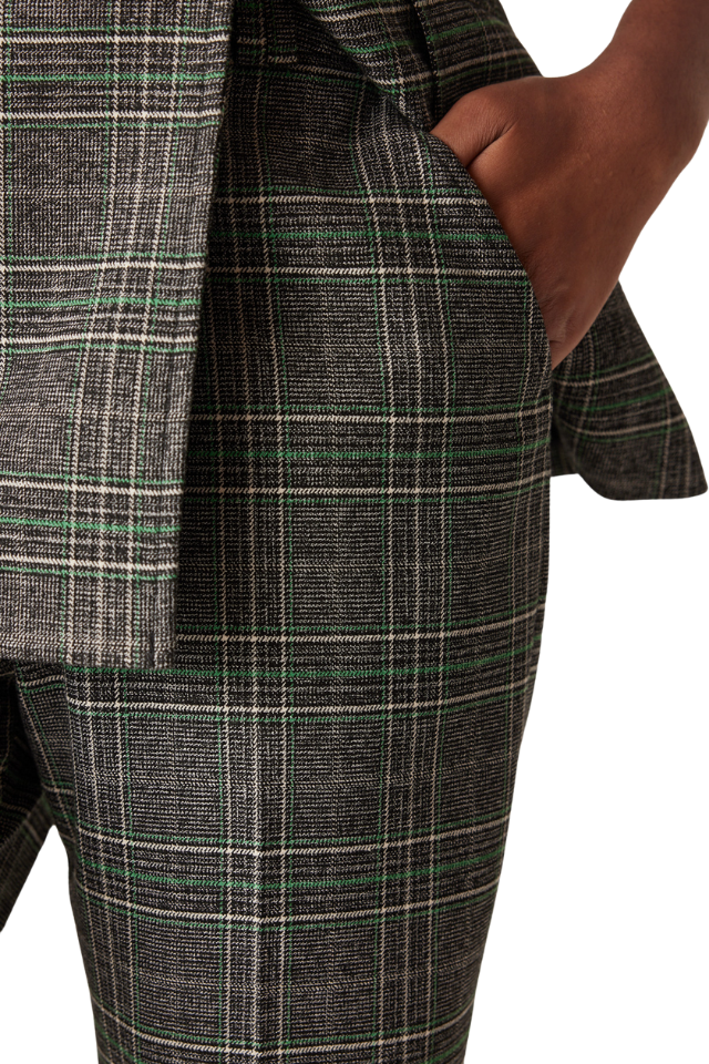 Lennon Check Pant - Green Check
