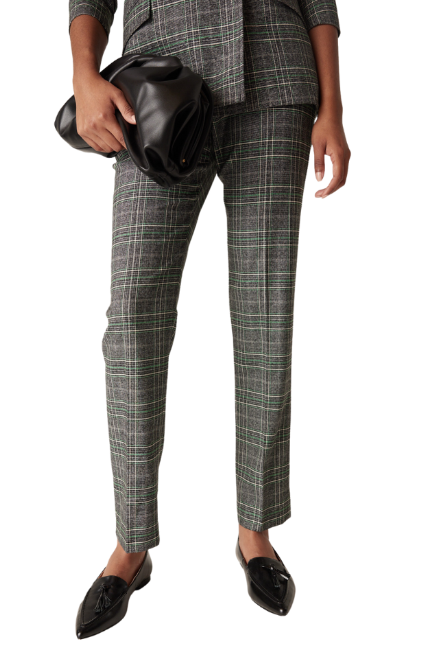 Lennon Check Pant - Green Check