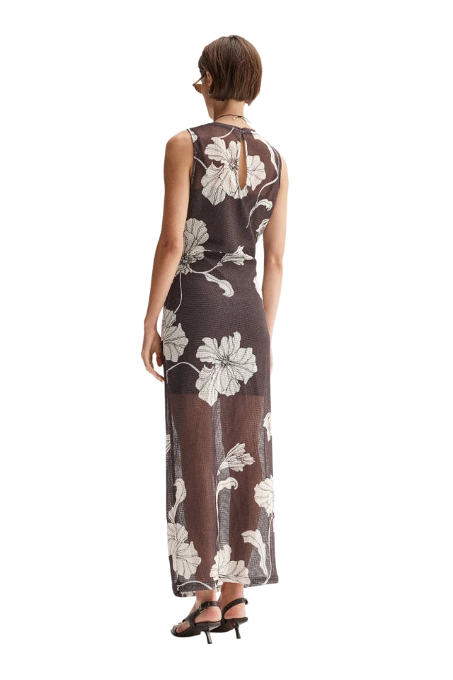 Lilian Maxi Dress - Chocolate Floral Print