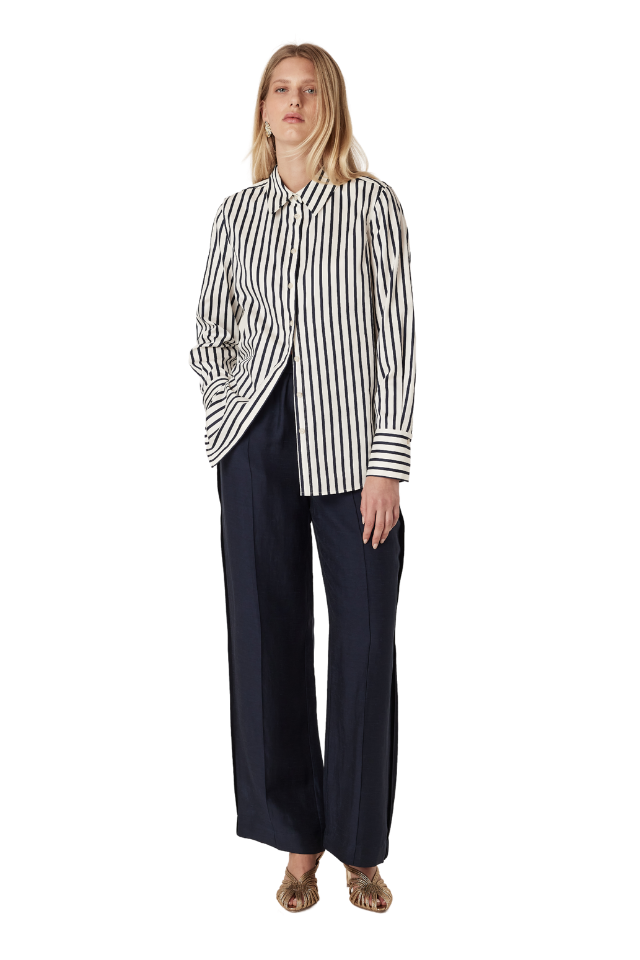 Lina Stripe Shirt - Navy Stripe