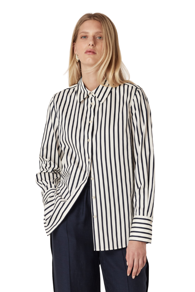 Lina Stripe Shirt - Navy Stripe