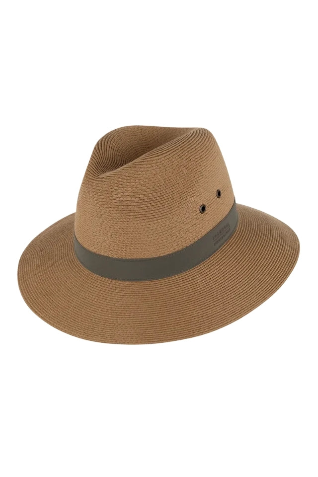 Lindeman Mens Safari Fedora - Tea