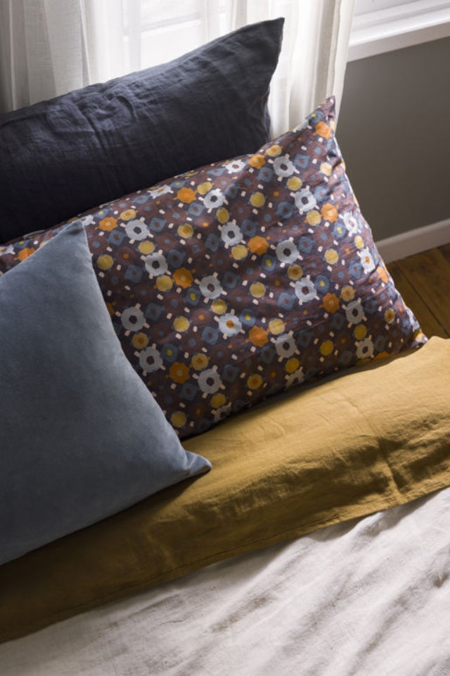 Lisbon Pillowcase Pair - Blue Black/Multi