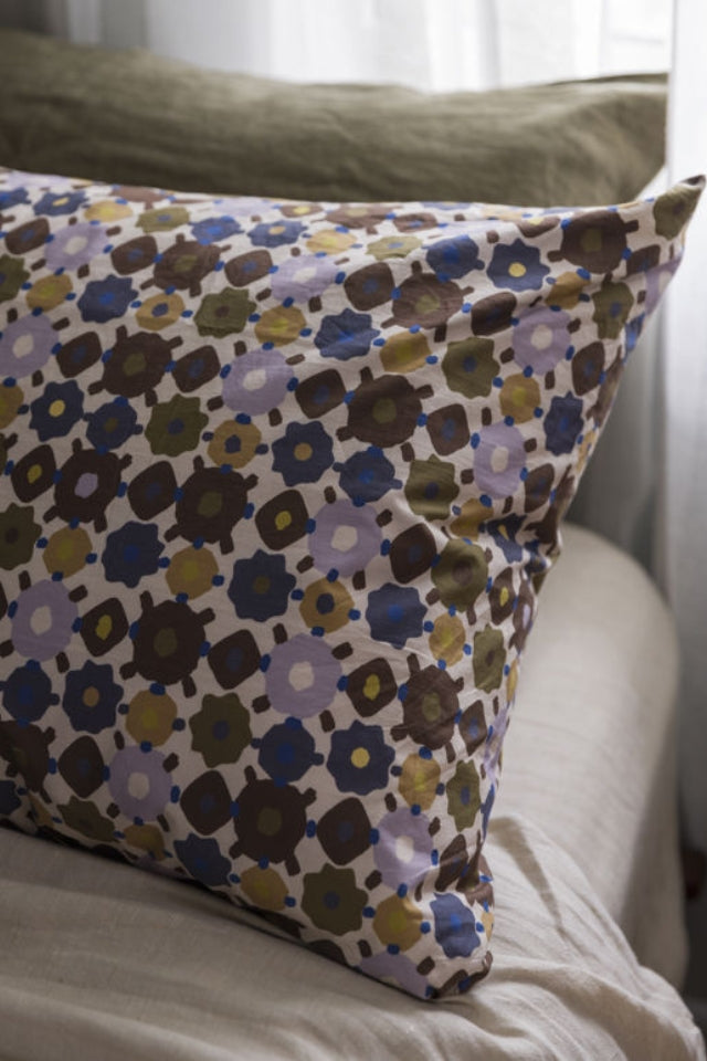 Lisbon Pillowcase Pair - Pansy/Multi