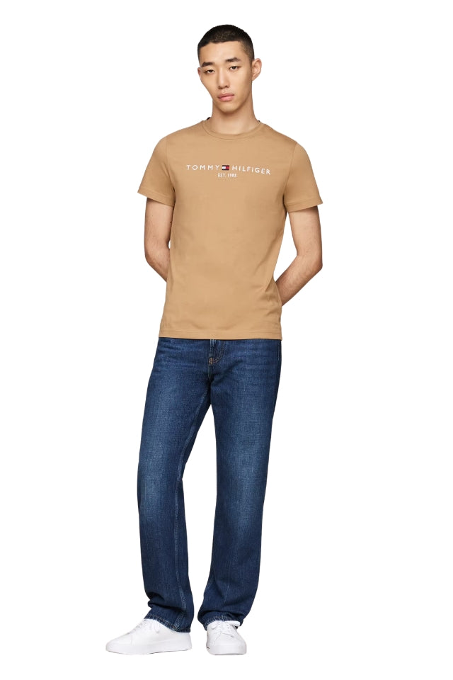 Tommy Logo Tee - Safari Canvas