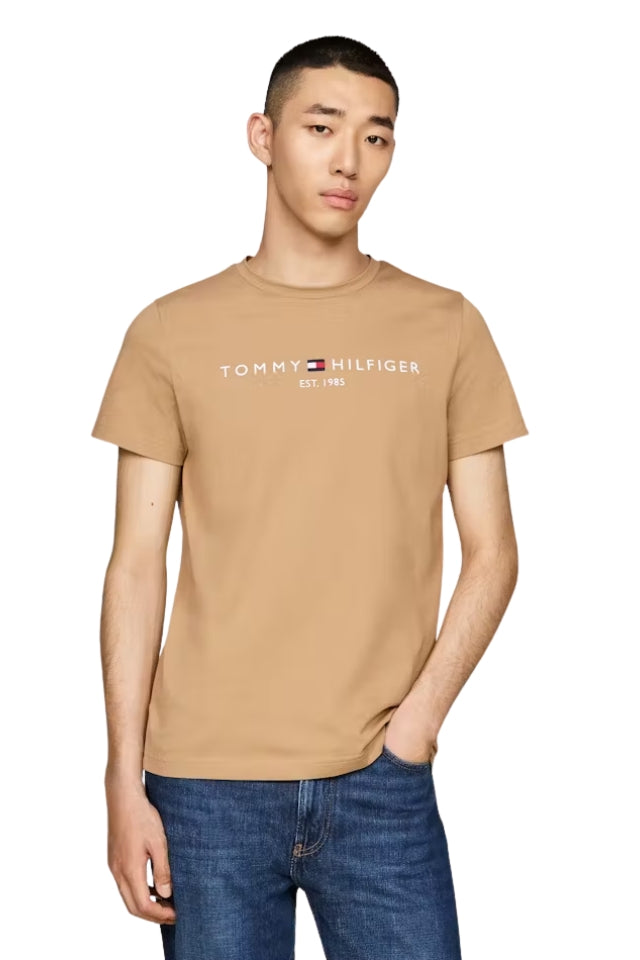 Tommy Logo Tee - Safari Canvas