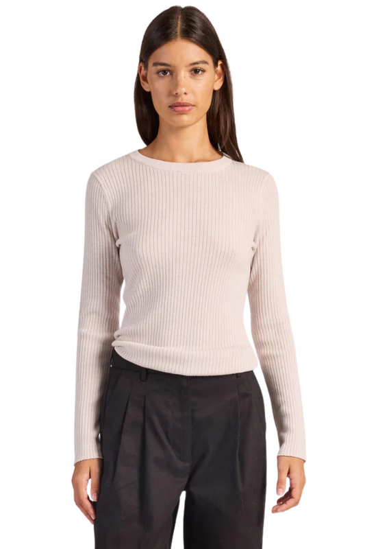 Isle Merino Crew - Light Silver