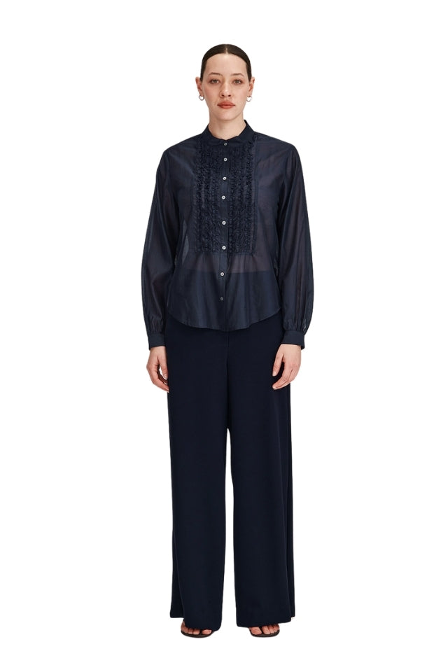 Luca Wide Leg Pant - Navy
