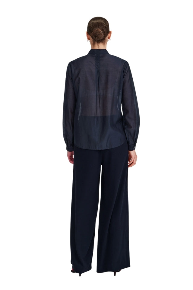 Luca Wide Leg Pant - Navy