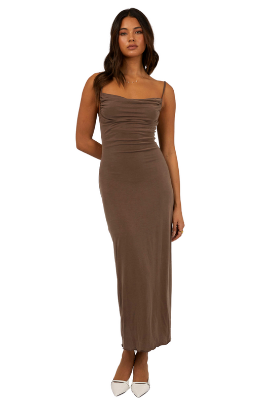 Luxe Cowl Neck Maxi Dress