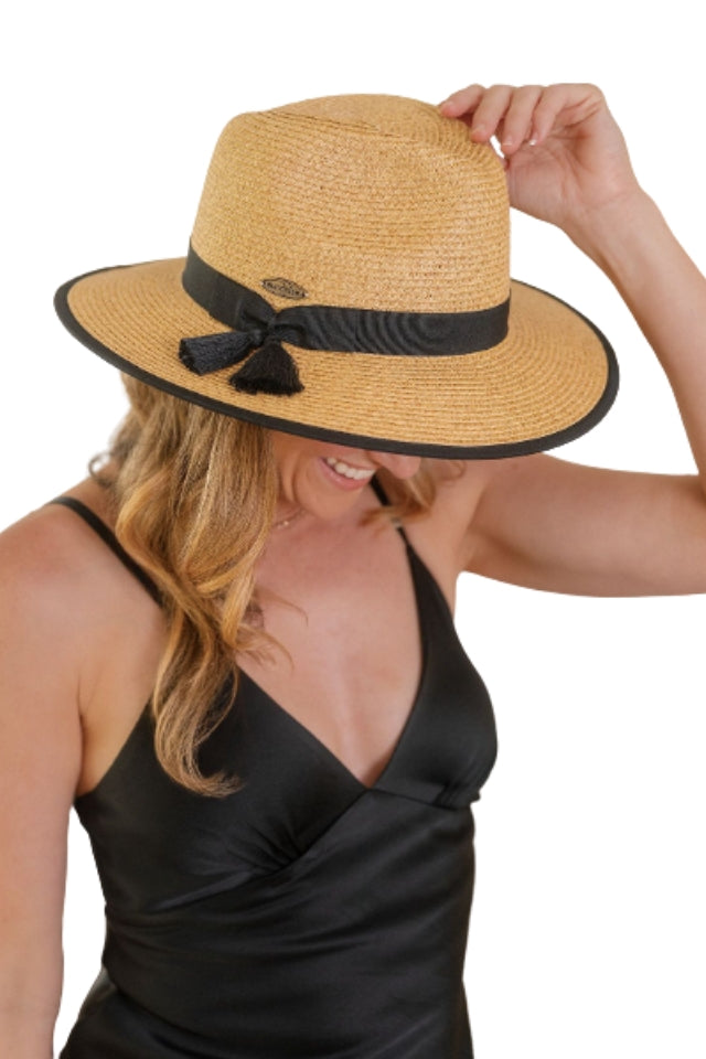 Lyla Panama - Black Ribbon with Tassel