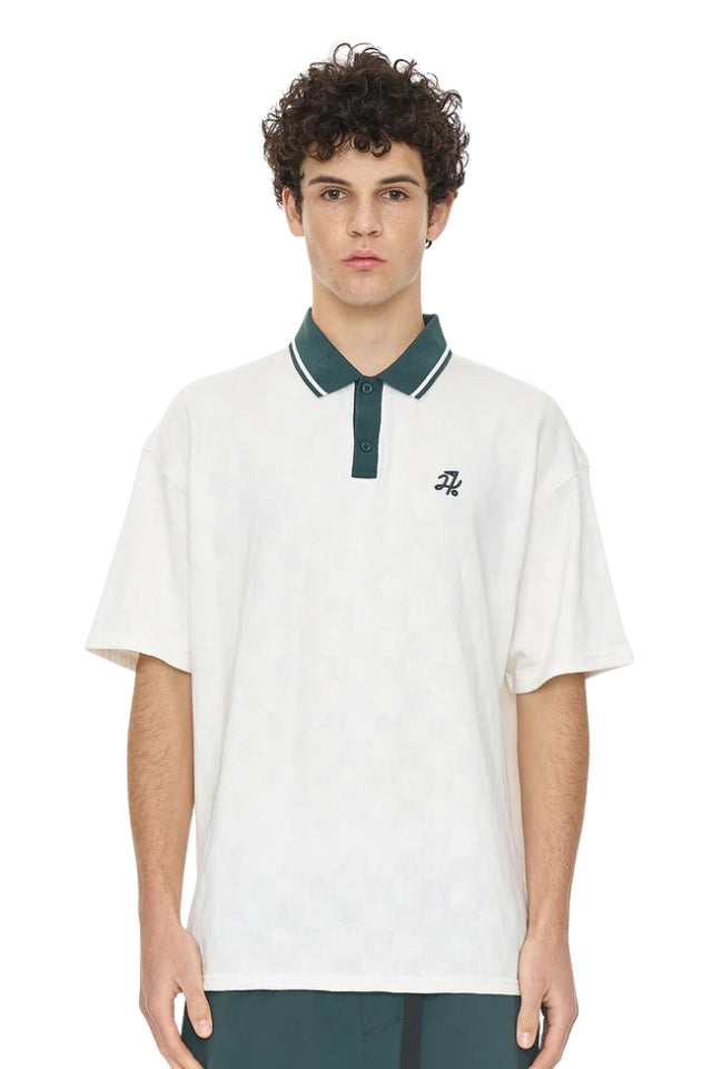 Check Ss Polo - Chalk