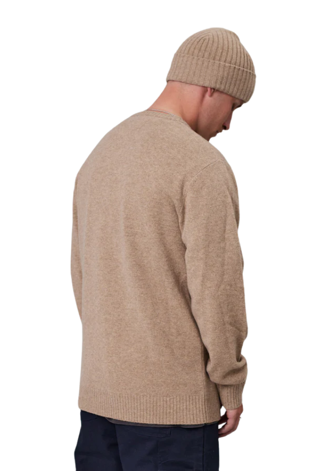 Merino Sea Crew - Tan Marle