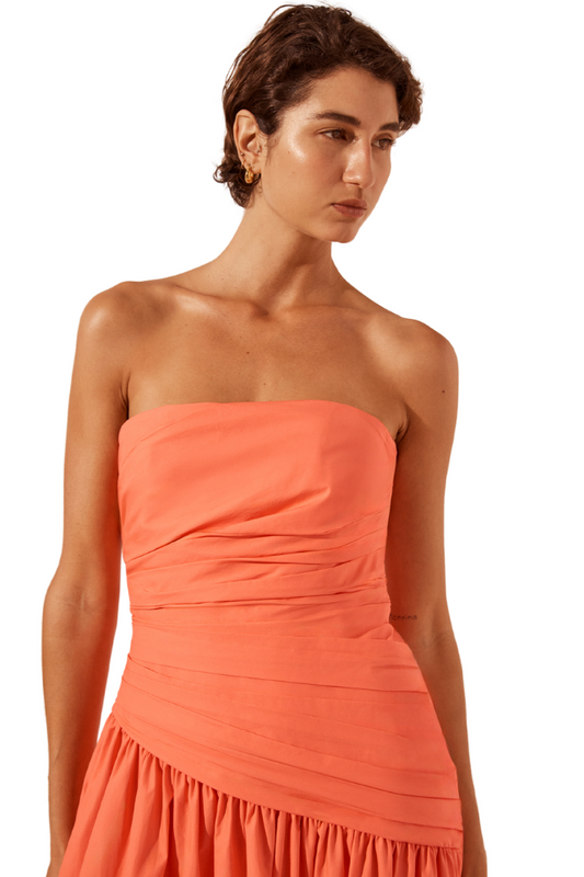 Maiori Strapless Tiered Maxi Dress