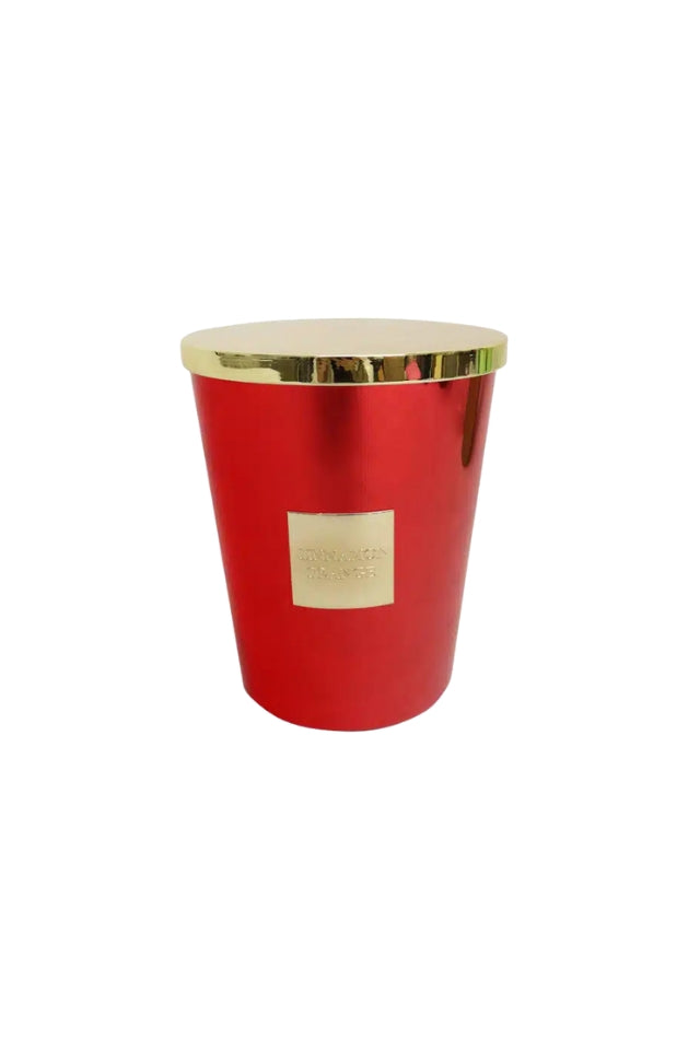 Maison Glass Candle - Red/Cinnamon Orange