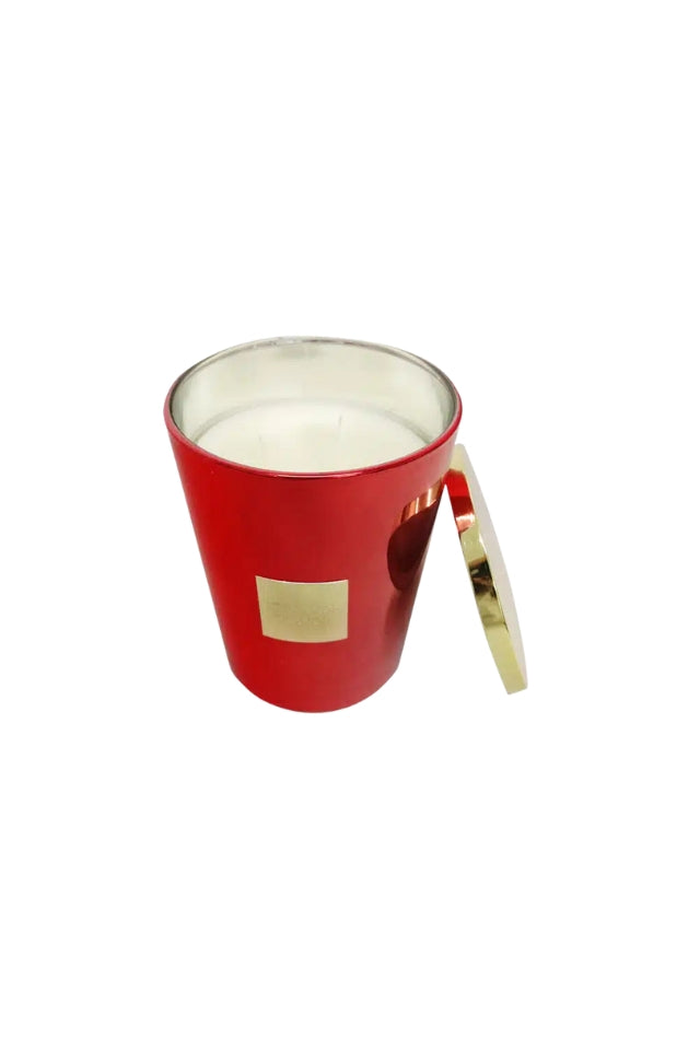 Maison Glass Candle - Red/Cinnamon Orange