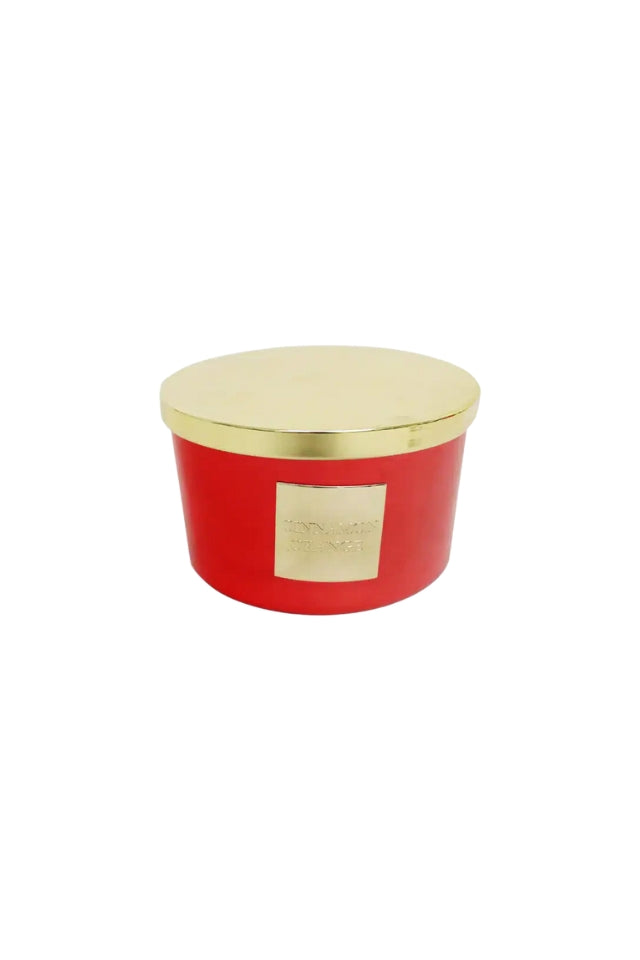 Maison Glass Candle - Red/Cinnamon Orange