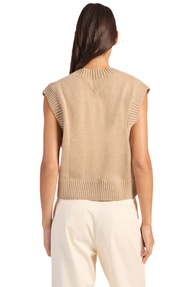 Maple Knit Vest - Otter Tan