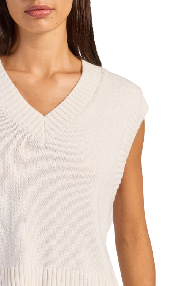 Maple Knit Vest - Silk White