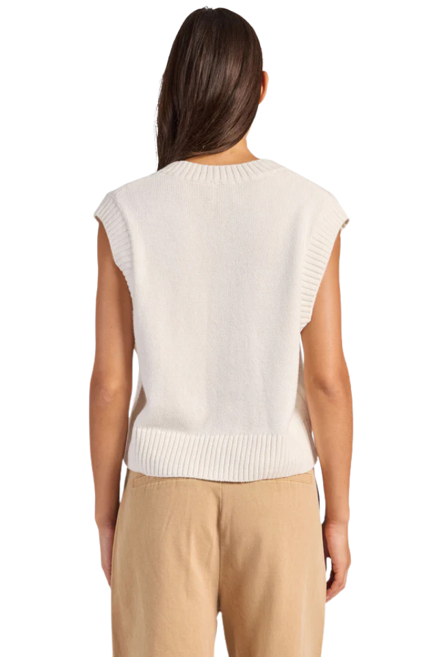 Maple Knit Vest - Silk White