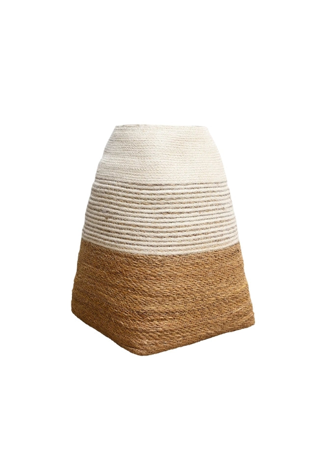 Maren Basket - Natural w/White