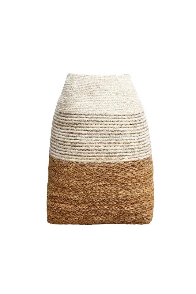 Maren Basket - Natural w/White