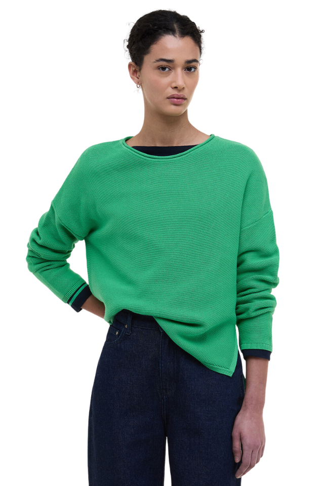 Marine Knitted Jumper - Kelly Green