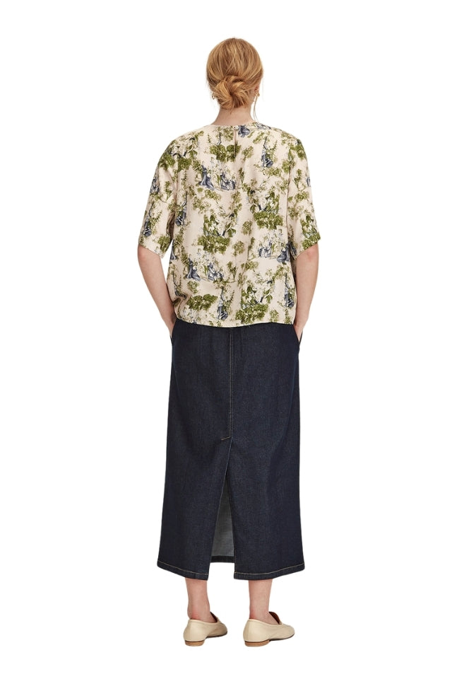 Martine Denim Skirt - Dark Wash