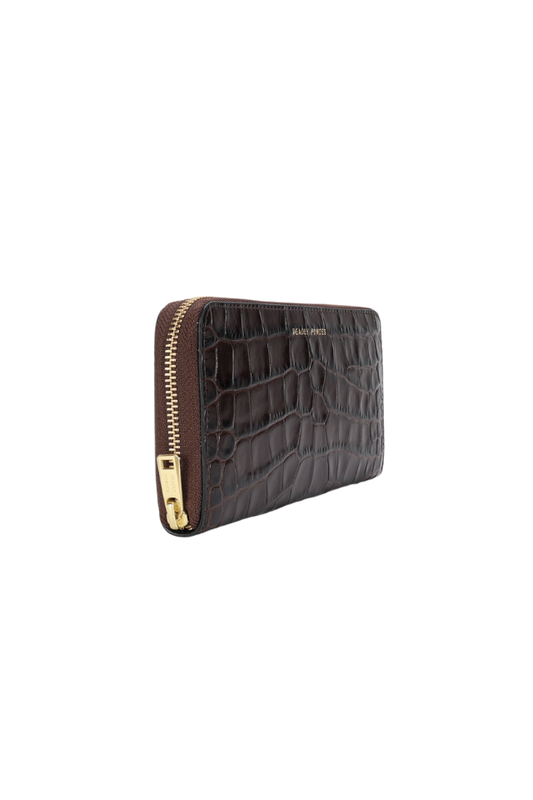 Maxi Wallet - Espresso Croc