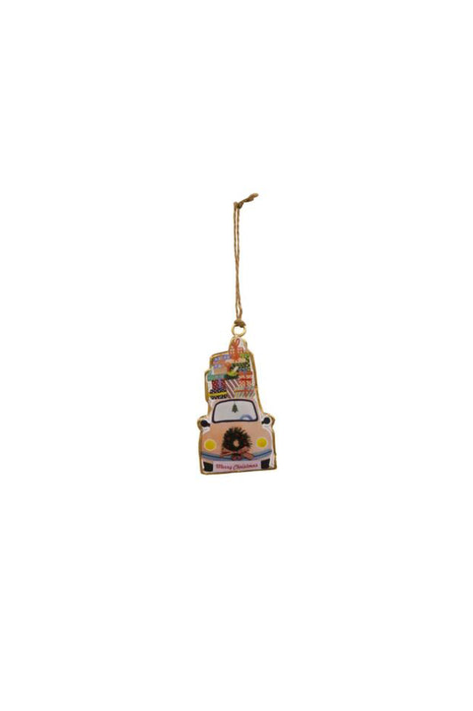 Enamel Hanging Car - Light Pink