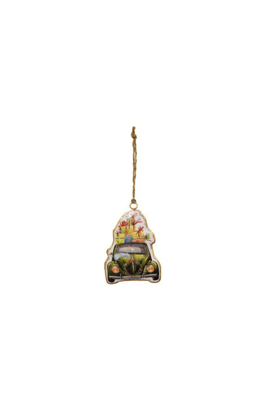 Enamel Hanging Car - Green