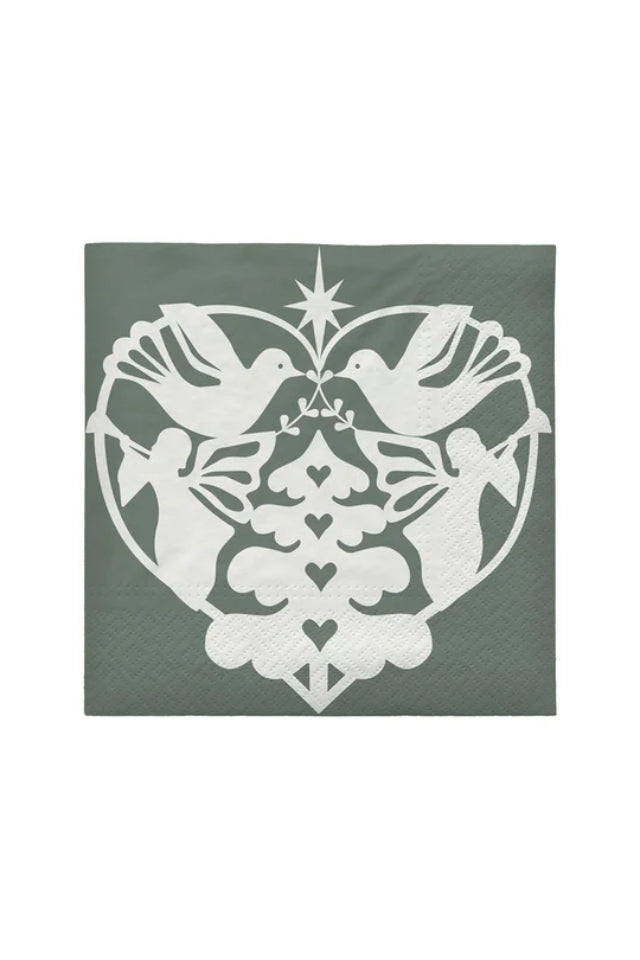 Christmas Nostalgia Paper Napkin - Grape Leaf