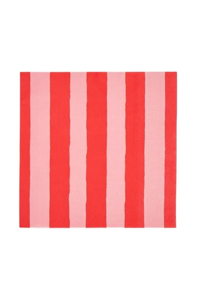Paper Napkins - Red Stripe