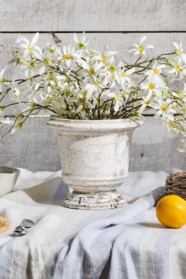 Urn Planter Rustic White