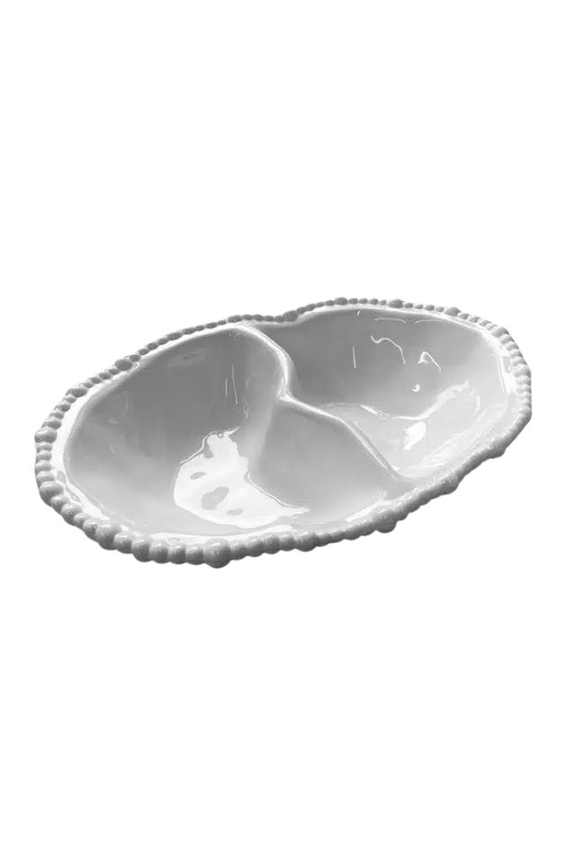 Pearl Melamine Double Serving Bowl