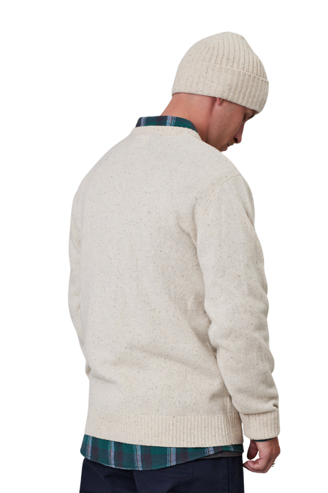 Merino Sea Crew - Ivory Marle